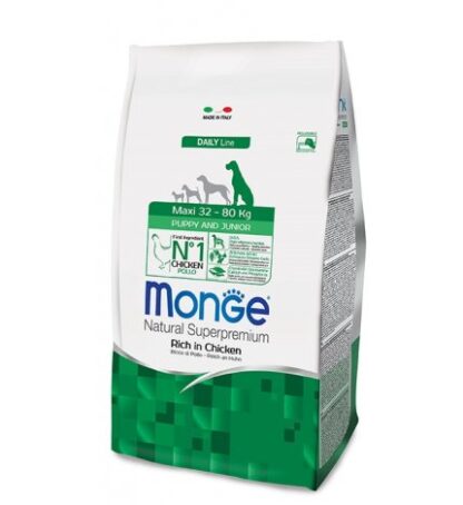 MONGE SUPERPREMIUM CANE PUPPY & JUNIOR MAXI DA 12 KG