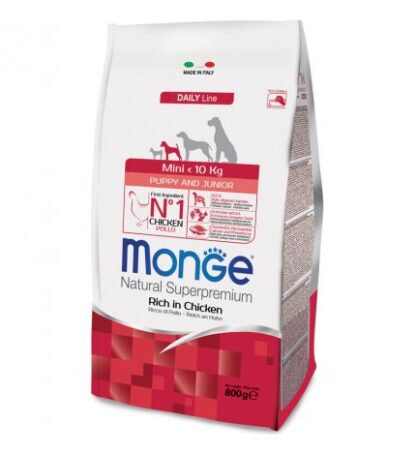 MONGE SUPERPREMIUM CANE PUPPY & JUNIOR MINI DA 800 GR