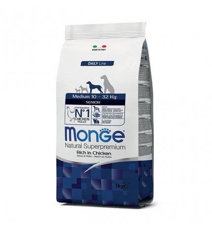 MONGE SUPERPREMIUM CANE SENIOR MEDIUM DA 3 KG