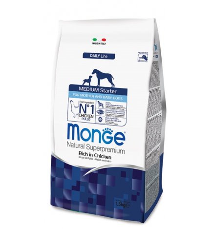 MONGE SUPERPREMIUM CANE STARTER MEDIUM DA 1,5 KG