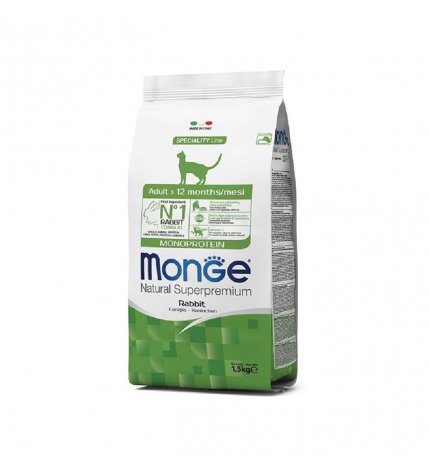 MONGE SUPERPREMIUM GATTO ADULT AL CONIGLIO DA 1,5 KG
