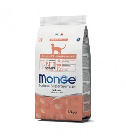 MONGE SUPERPREMIUM GATTO ADULT AL SALMONE DA 1,5 KG
