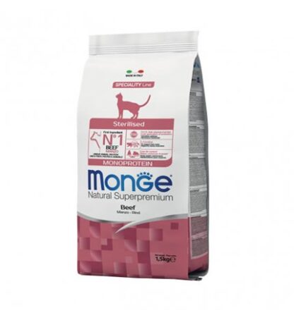 MONGE SUPERPREMIUM GATTO ADULT STERILIZZATO AL MANZO DA 1,5 KG