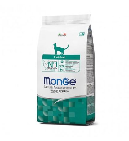 MONGE SUPERPREMIUM GATTO HAIRBALL DA 10 KG