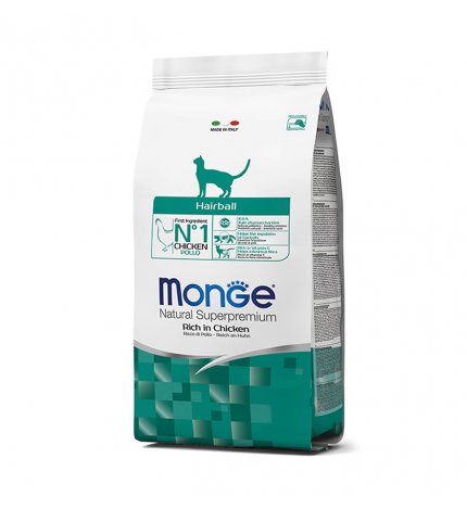 MONGE SUPERPREMIUM GATTO HAIRBALL DA 10 KG