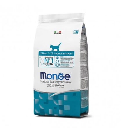 MONGE SUPERPREMIUM GATTO KITTEN AL POLLO DA 10 KG