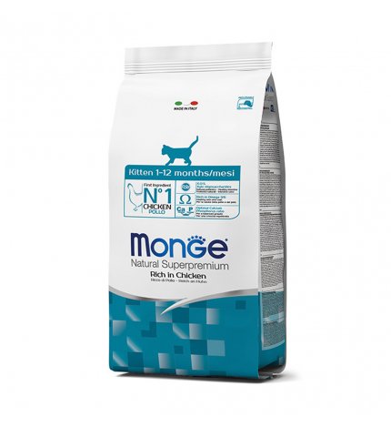 MONGE SUPERPREMIUM GATTO KITTEN AL POLLO DA 10 KG
