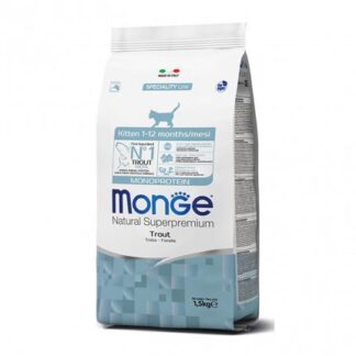 MONGE SUPERPREMIUM GATTO KITTEN MONOPROTEICO ALLA TROTA DA 1,5 KG