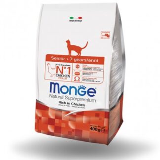 MONGE SUPERPREMIUM GATTO SENIOR 7+ AL POLLO DA 400 GR