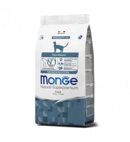 MONGE SUPERPREMIUM GATTO STERILISED MONOPROTEICO ALLA TROTA DA 400 GR