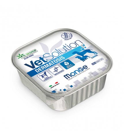MONGE VETSOLUTION CANE GRAIN FREE VETERINARY DIET DERMATOSIS DA 150 GR IN VASCHETTA