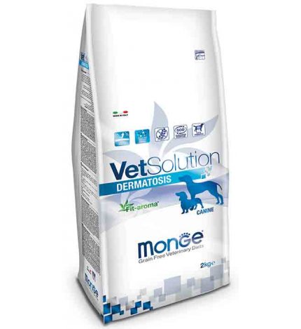 MONGE VETSOLUTION CANE GRAIN FREE VETERINARY DIET DERMATOSIS DA 2 KG
