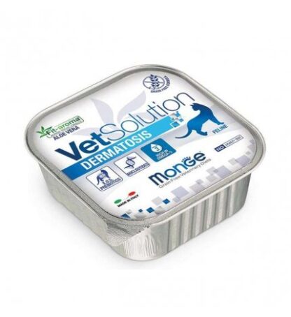MONGE VETSOLUTION GATTO GRAIN FREE VETERINARY DIET DERMATOSIS DA 100 GR IN VASCHETTA
