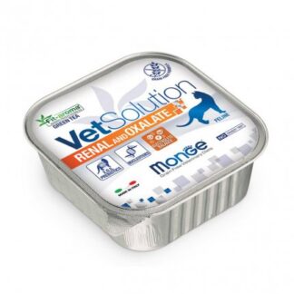 MONGE VETSOLUTION GATTO GRAIN FREE VETERINARY DIET RENAL E OXALATE DA 100 GR IN VASCHETTA
