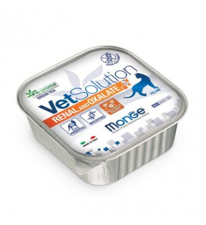 MONGE VETSOLUTION GATTO GRAIN FREE VETERINARY DIET RENAL E OXALATE DA 100 GR IN VASCHETTA