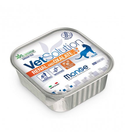 MONGE VETSOLUTION GATTO GRAIN FREE VETERINARY DIET RENAL E OXALATE DA 100 GR IN VASCHETTA