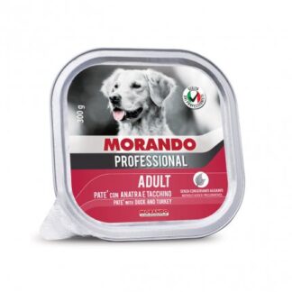 MORANDO MIGLIOR CANE PROFESSIONAL ANATRA E TACCHINO DA 300 GR IN VASCHETTA