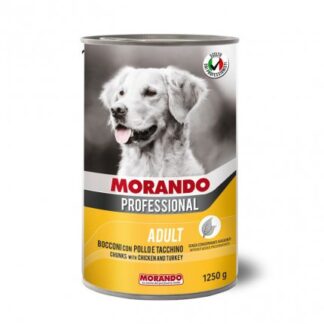 MORANDO MIGLIOR CANE PROFESSIONAL BOCCONI CON POLLO E TACCHINO DA 1250 GR IN LATTINA