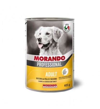 MORANDO MIGLIOR CANE PROFESSIONAL BOCCONI CON POLLO E TACCHINO DA 405 GR IN LATTINA