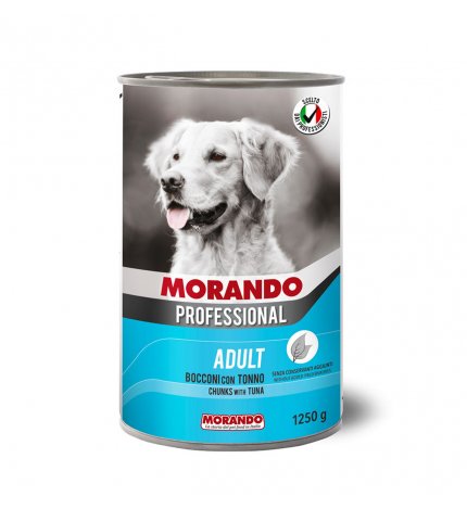 MORANDO MIGLIOR CANE PROFESSIONAL BOCCONI CON TONNO DA 1250 GR IN LATTINA