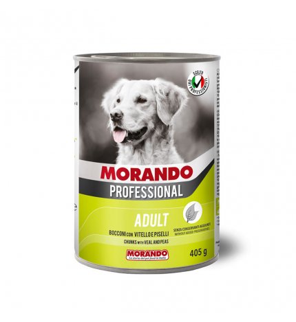 MORANDO MIGLIOR CANE PROFESSIONAL BOCCONI CON VITELLO E PISELLI DA 405 GR