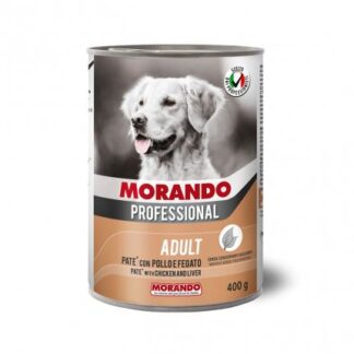 MORANDO MIGLIOR CANE PROFESSIONAL PATE' POLLO E FEGATO DA 400 GR IN LATTINA