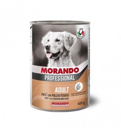 MORANDO MIGLIOR CANE PROFESSIONAL PATE' POLLO E FEGATO DA 400 GR IN LATTINA