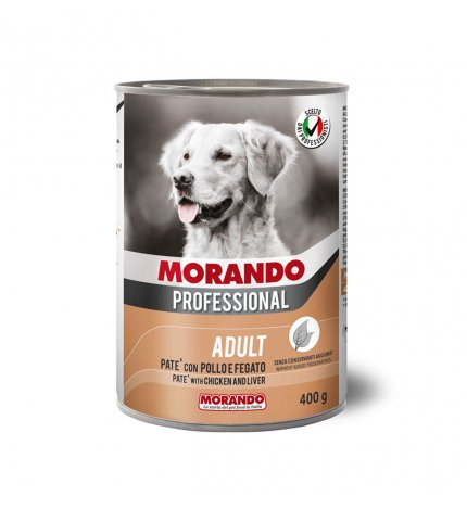 MORANDO MIGLIOR CANE PROFESSIONAL PATE' POLLO E FEGATO DA 400 GR IN LATTINA