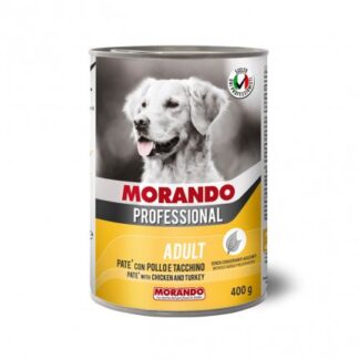 MORANDO MIGLIOR CANE PROFESSIONAL PATE' POLLO E TACCHINO DA 400 GR IN LATTINA