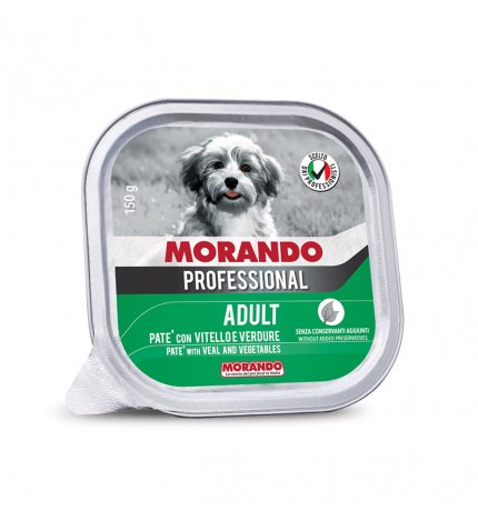 MORANDO MIGLIOR CANE PROFESSIONAL PATE' VITELLO CON VERDURE DA 150 GR IN VASCHETTA