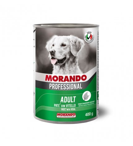 MORANDO MIGLIOR CANE PROFESSIONAL PATE' VITELLO DA 400 GR IN LATTINA
