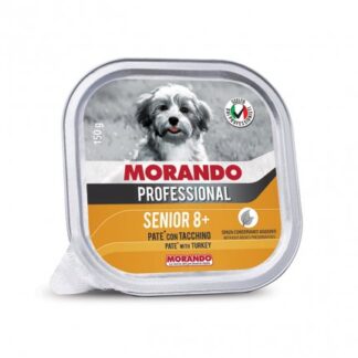 MORANDO MIGLIOR CANE PROFESSIONAL SENIOR 8 + TACCHINO DA 150 GR IN VASCHETTA