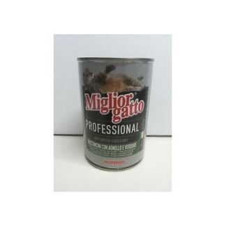 MORANDO MIGLIOR GATTO PROFESSIONAL BOCCONCINI CON AGNELLO E VERDURE DA 405 GR IN LATTINA