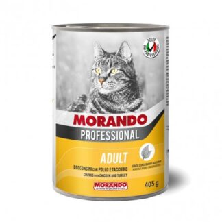 MORANDO MIGLIOR GATTO PROFESSIONAL BOCCONCINI CON POLLO E TACCHINO DA 405 GR IN LATTINA