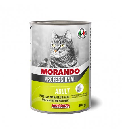 MORANDO MIGLIOR GATTO PROFESSIONAL PATE' MANZO E ORTAGGI DA 400 GR IN LATTINA