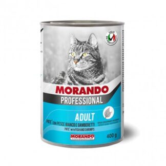 MORANDO MIGLIOR GATTO PROFESSIONAL PATE' PESCE E GAMBERETTI DA 400 GR IN LATTINA