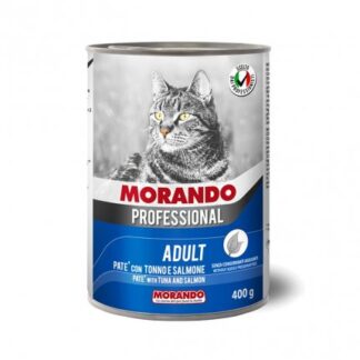 MORANDO MIGLIOR GATTO PROFESSIONAL PATE' AL TONNO E SALMONE DA 400 GR IN LATTINA