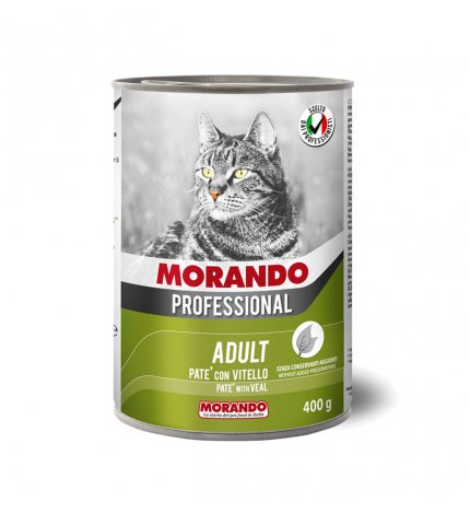 MORANDO MIGLIOR GATTO PROFESSIONAL PATE' VITELLO DA 400 GR IN LATTINA