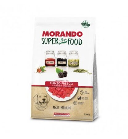 MORANDO SUPER PET FOOD CANE ADULT MEDIUM AL MANZO DA 2,5 KG