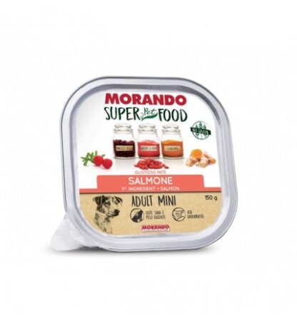 MORANDO SUPER PET FOOD CANE ADULT MINI PATE' AL SALMONE DA 150 GR IN VASCHETTA