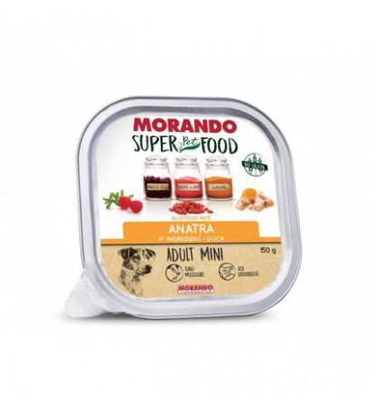 MORANDO SUPER PET FOOD CANE ADULT MINI PATE' ALL'ANATRA DA 150 GR IN VASCHETTA