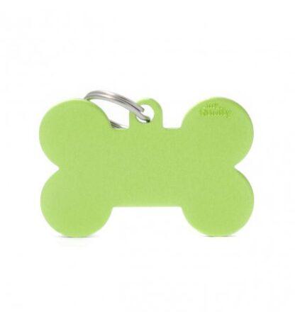 My family cane medaglietta osso xlarge alluminio verde