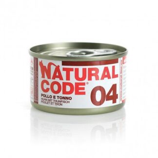 Natural code gatto 04 pollo e tonno in acqua di cottura da 85 gr in lattina