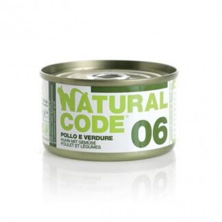 Natural code gatto 06 pollo e verdure in acqua di cottura da 85 gr in lattina