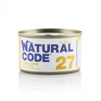 Natural code gatto 27 tonno e surimi in gelatina da 85 gr in lattina