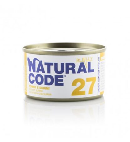 Natural code gatto 27 tonno e surimi in gelatina da 85 gr in lattina