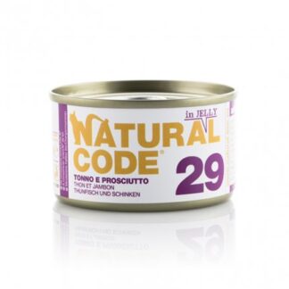 Natural code gatto 29 tonno e prosciutto in gelatina da 85 gr in lattina