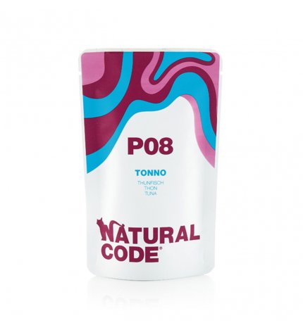 Natural code gatto p08 tonno in acqua di cottura da 70 gr in busta