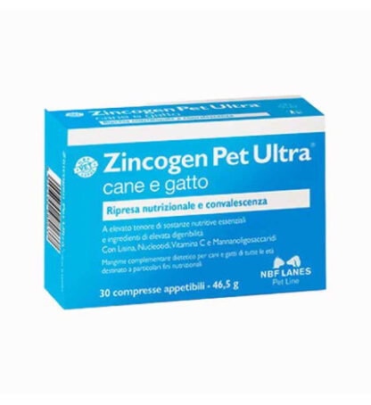Nbf lanes cane e gatto zincogen pet ultra da 30 compresse