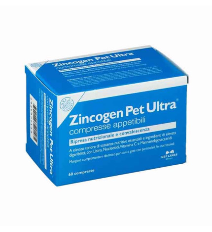 Nbf lanes cane e gatto zincogen pet ultra da 60 compresse